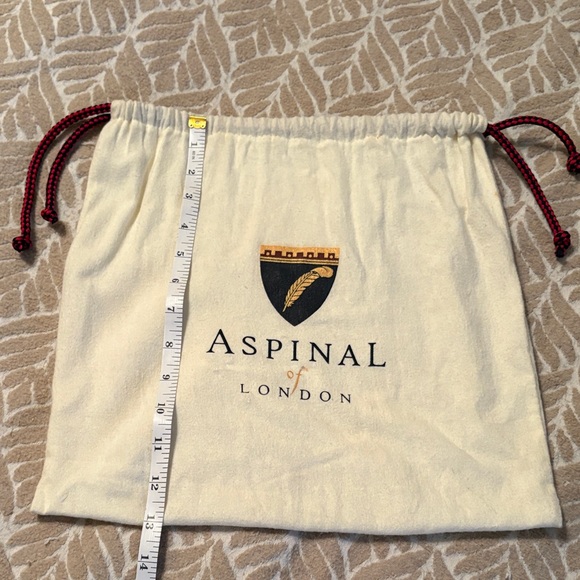 Aspinal of London Cream Drawstring Bag, dust bag. - Picture 3 of 3